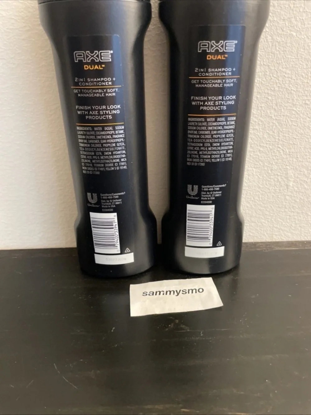 Axe Dual 2-in-1 Shampoo + Conditioner, 12 fl oz, x2